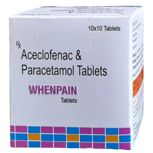 Whenpain  Tab 10x10 (aceclofenac 100mg + paracetamol 325mg )