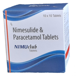 Nimuclub (Nimesulide 100mg +Paracetamol 325mg ) 10x10 Tablets