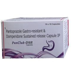 PANCLUB DSR (Pantoprazole 40Mg+Domperidone 30mg SR ) Capsules 10x10